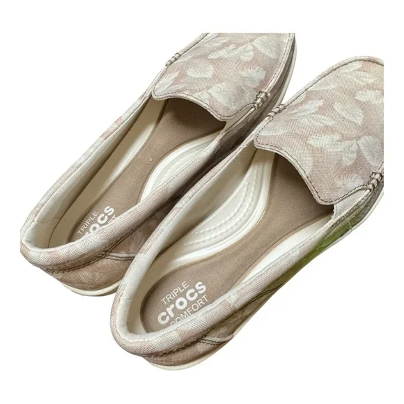 Walu II Canvas Graphic CROCS Casual Loafer Womens 7 - Picture 7 of 9
